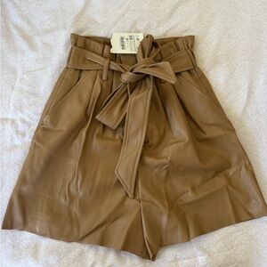 Zara Camel Shorts